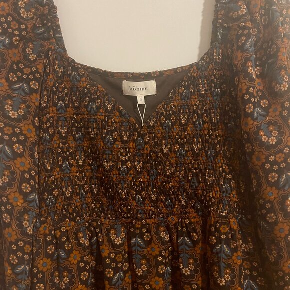 Small bohme Brown Floral Bohemian Maxi Dress (NEVER WORN) - Picture 5 of 7